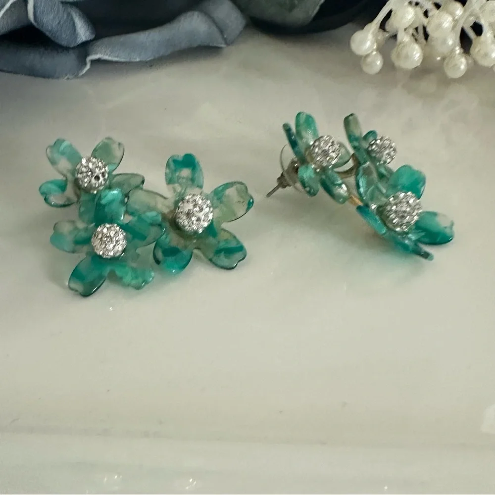 Lele Sadoughi Garden Bouquet Earrings Green